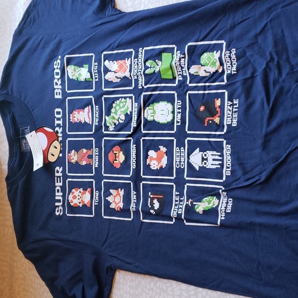 Super Mario Screen Print T-shirt Size M (38/40) - NWT - Picture 3 of 6